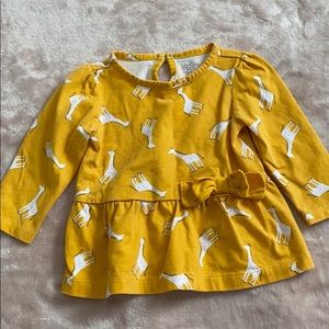 3 for $20 Carter’s Mustard Giraffe Top
